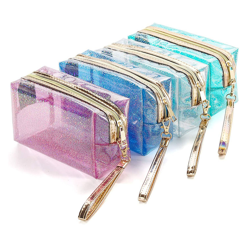 pvc glittery bag pvc washing bag